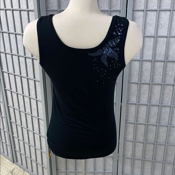 Tristan Black and Silver Tank Top with Sleek Design, Women’s Size Medium - Picture 2 of 5